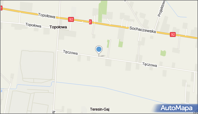 Topołowa, Tęczowa, mapa Topołowa