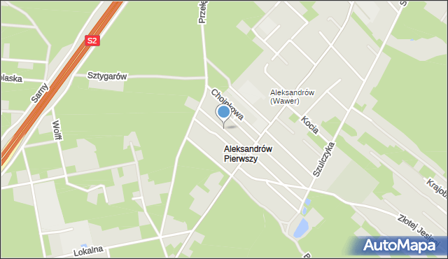 Warszawa, Telimeny, mapa Warszawy