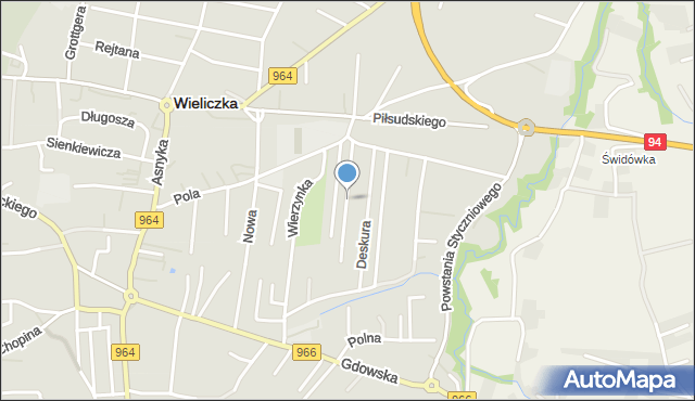 Wieliczka, Tetmajera Włodzimierza, mapa Wieliczka