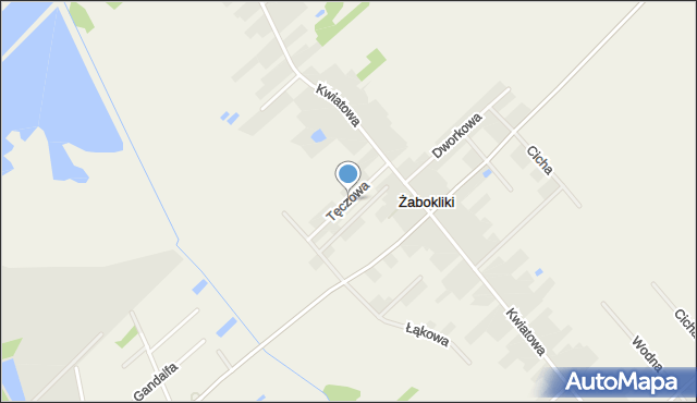 Żabokliki gmina Siedlce, Tęczowa, mapa Żabokliki gmina Siedlce