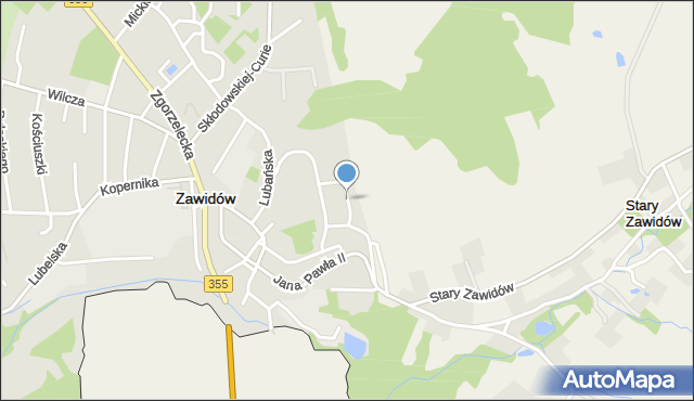 Zawidów, Tęczowa, mapa Zawidów