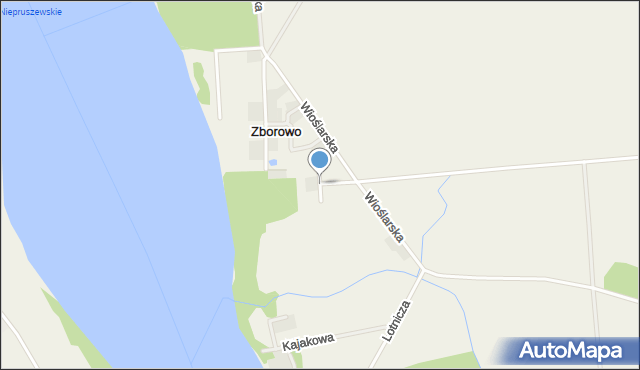 Zborowo, Terenowa, mapa Zborowo