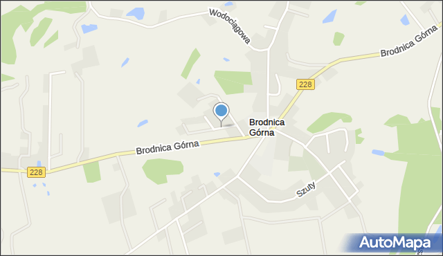 Brodnica Górna, Thokarskiego Feliksa, ks., mapa Brodnica Górna