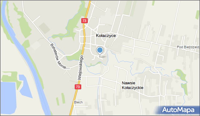 Kołaczyce, Tkacka, mapa Kołaczyce