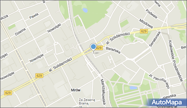 Warszawa, Tłomackie, mapa Warszawy