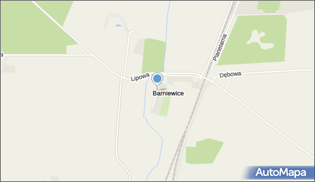 Barniewice, Topolowa, mapa Barniewice