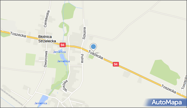 Błotnica Strzelecka, Toszecka, mapa Błotnica Strzelecka