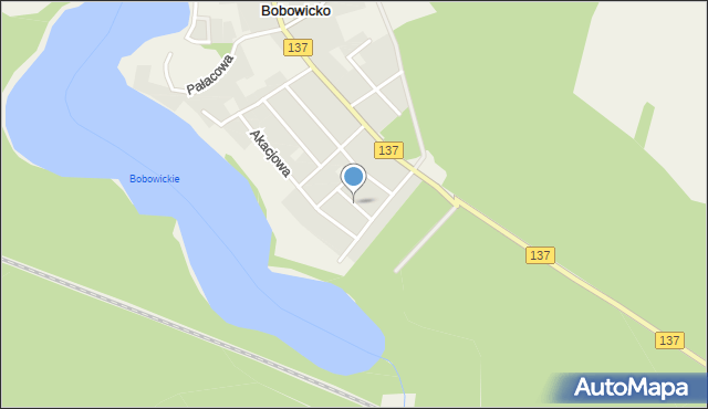 Bobowicko, Topolowa, mapa Bobowicko