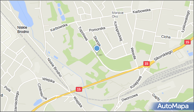 Brodnica, Topolowa, mapa Brodnica