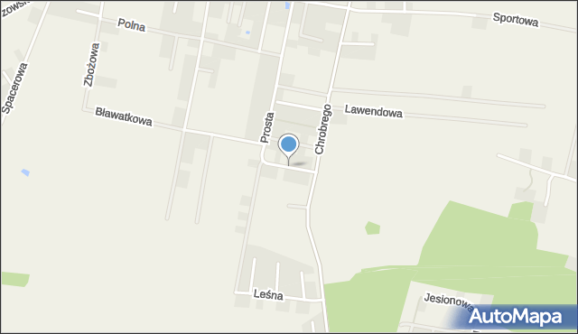 Brzezina gmina Miękinia, Topolowa, mapa Brzezina gmina Miękinia