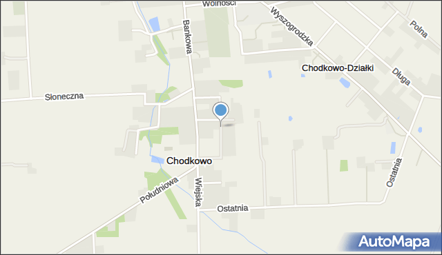 Chodkowo, Topolowa, mapa Chodkowo