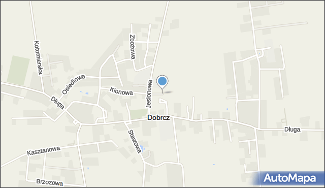 Dobrcz, Topolowa, mapa Dobrcz