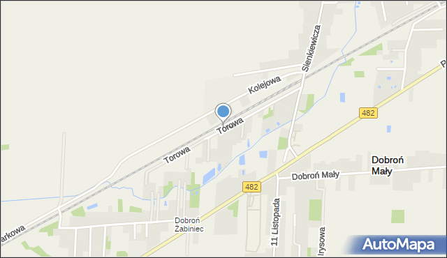 Dobroń, Torowa, mapa Dobroń