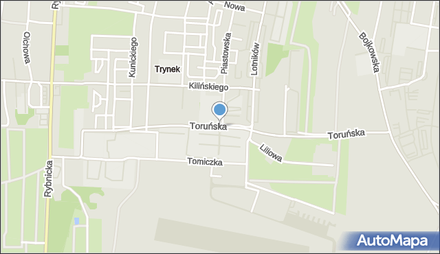 Gliwice, Toruńska, mapa Gliwic