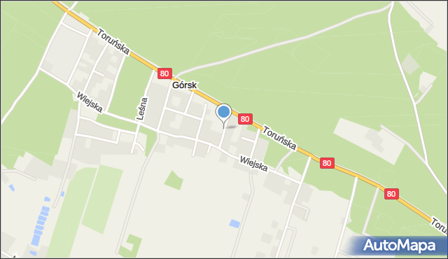 Górsk, Topolowa, mapa Górsk