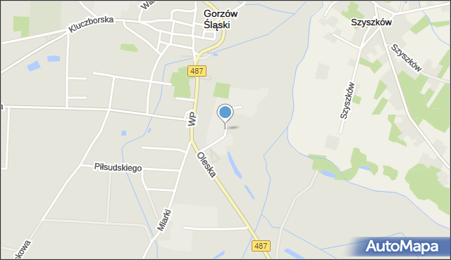 Gorzów Śląski, Towarowa, mapa Gorzów Śląski