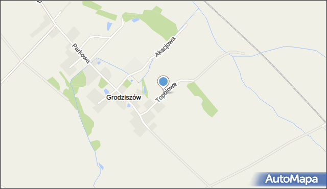 Grodziszów, Topolowa, mapa Grodziszów