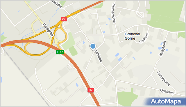 Gronowo Górne, Topazowa, mapa Gronowo Górne