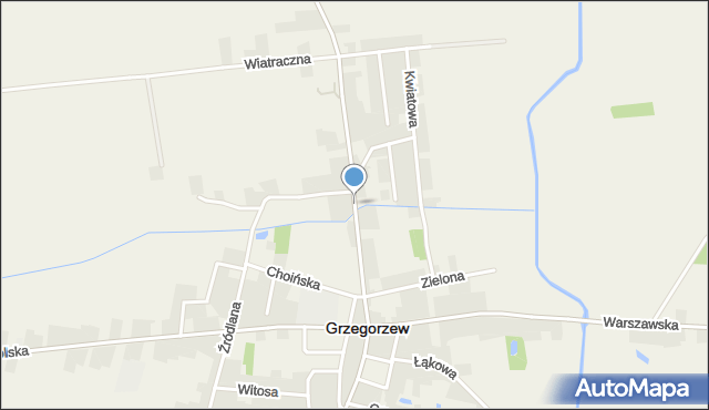 Grzegorzew, Toruńska, mapa Grzegorzew