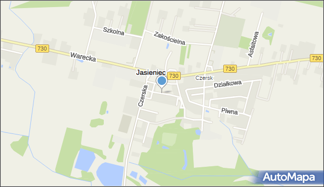 Jasieniec powiat grójecki, Topolowa, mapa Jasieniec powiat grójecki