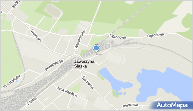 Jaworzyna Śląska, Towarowa, mapa Jaworzyna Śląska
