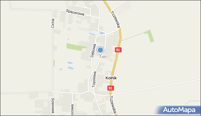 Kolnik, Topolowa, mapa Kolnik