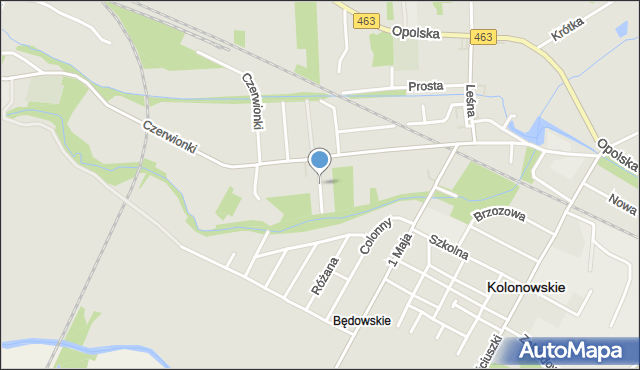 Kolonowskie, Topolowa, mapa Kolonowskie