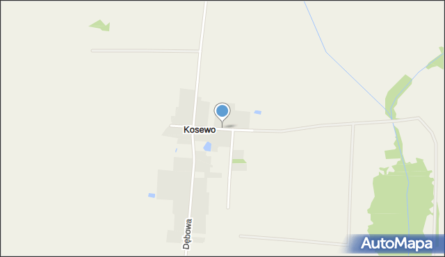 Kosewo gmina Żuromin, Topolowa, mapa Kosewo gmina Żuromin