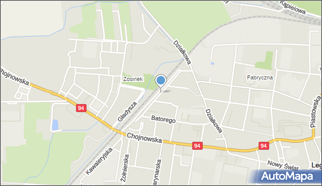 Legnica, Torowa, mapa Legnicy