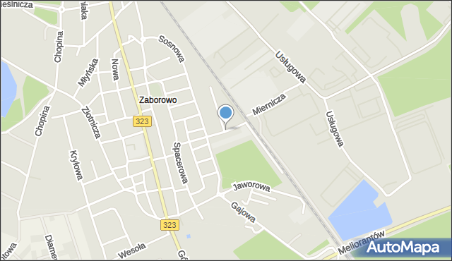 Leszno, Topolowa, mapa Leszno