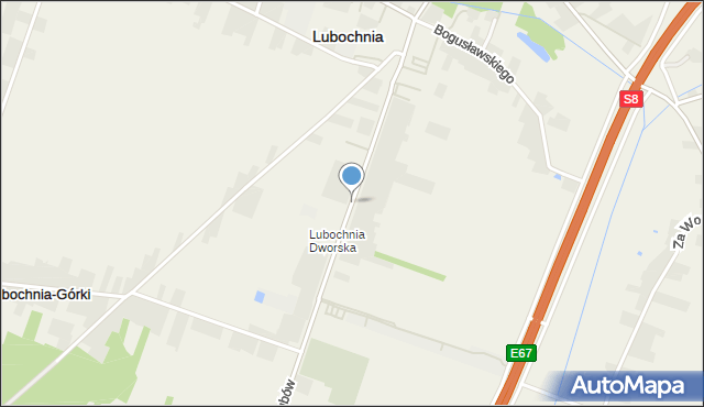 Lubochnia powiat tomaszowski, Tomaszowska, mapa Lubochnia powiat tomaszowski