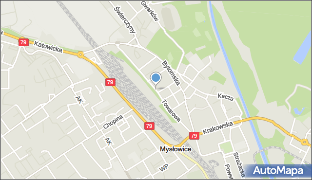 Mysłowice, Towarowa, mapa Mysłowice