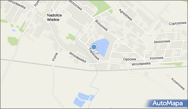 Nadolice Wielkie, Topolowa, mapa Nadolice Wielkie