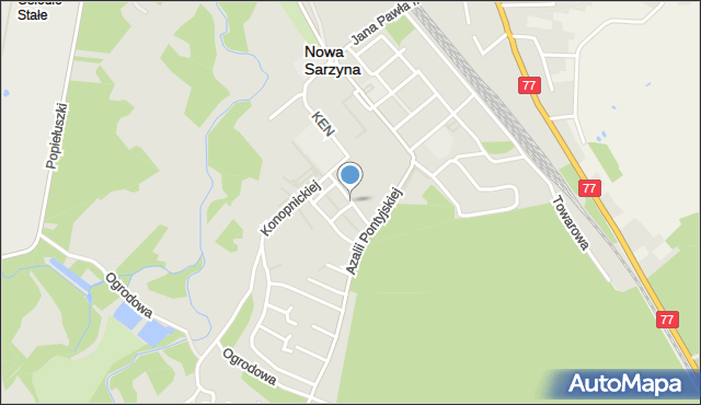 Nowa Sarzyna, Tołpy Stanisława, prof., mapa Nowa Sarzyna