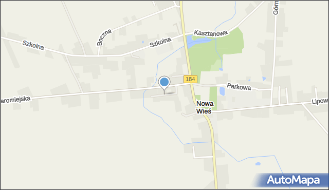 Nowa Wieś gmina Wronki, Topolowa, mapa Nowa Wieś gmina Wronki