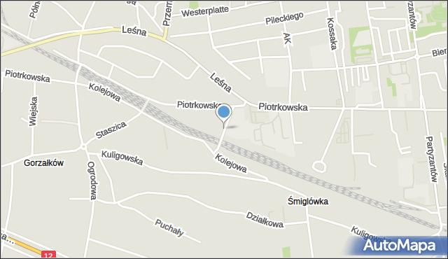 Opoczno, Towarowa, mapa Opoczno