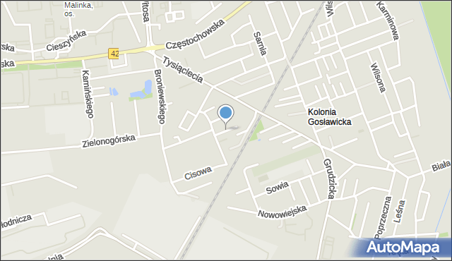 Opole, Topolowa, mapa Opola