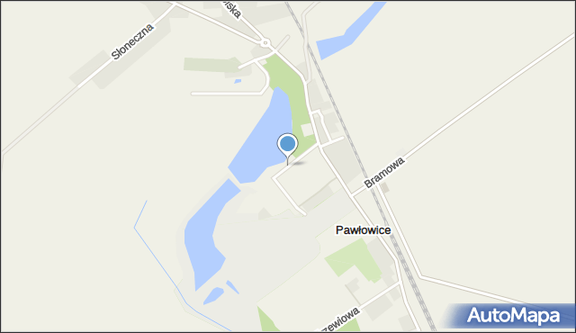 Pawłowice gmina Krzemieniewo, Topolowa, mapa Pawłowice gmina Krzemieniewo