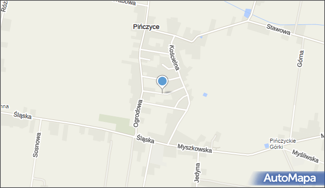 Pińczyce, Topolowa, mapa Pińczyce