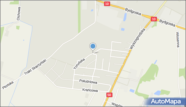 Płońsk, Toruńska, mapa Płońsk