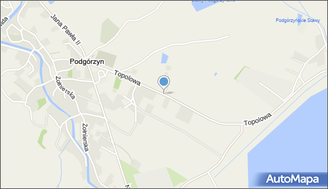 Podgórzyn powiat karkonoski, Topolowa, mapa Podgórzyn powiat karkonoski