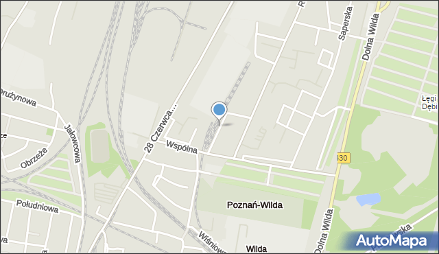 Poznań, Tokarska, mapa Poznania