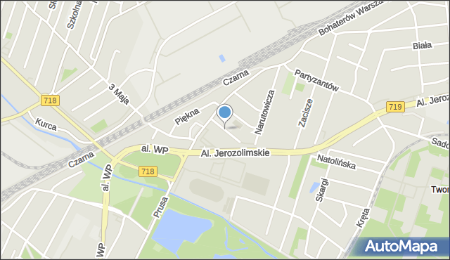 Pruszków, Topolowa, mapa Pruszków