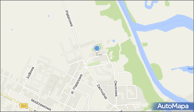 Psarskie gmina Śrem, Topolowa, mapa Psarskie gmina Śrem