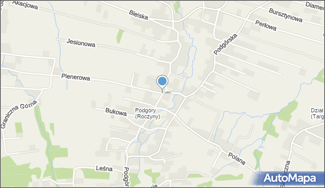 Roczyny, Topolowa, mapa Roczyny