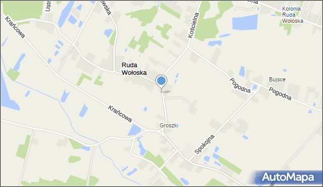 Ruda Wołoska, Tomaszowska, mapa Ruda Wołoska