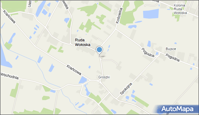 Ruda Wołoska, Tomaszowska, mapa Ruda Wołoska