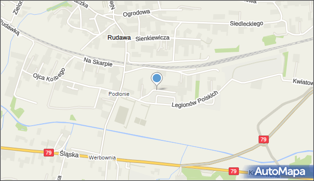 Rudawa gmina Zabierzów, Topolowa, mapa Rudawa gmina Zabierzów