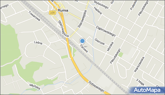 Rumia, Torowa, mapa Rumia