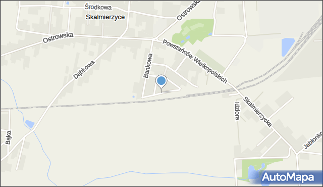 Skalmierzyce, Torowa, mapa Skalmierzyce